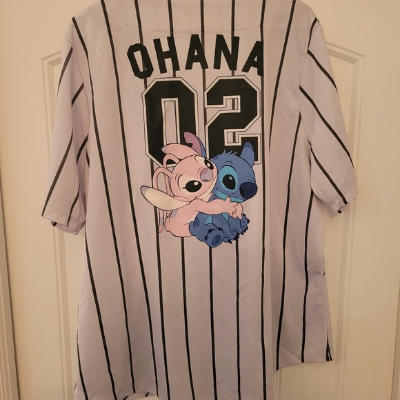 Cartoon Character Ohana And Stitch Striped Shirt Has No Size - Picture 2 of 2